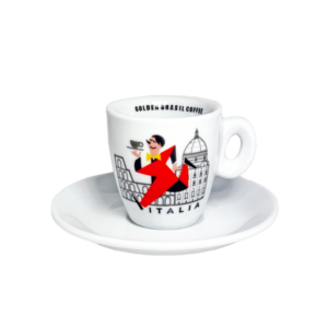 Kavos puodelis su lėkštute