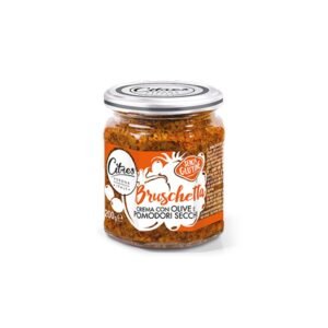 Bruschetta užtepėlė su saulėje džiovintais pomidorais ir alyvuogėmis